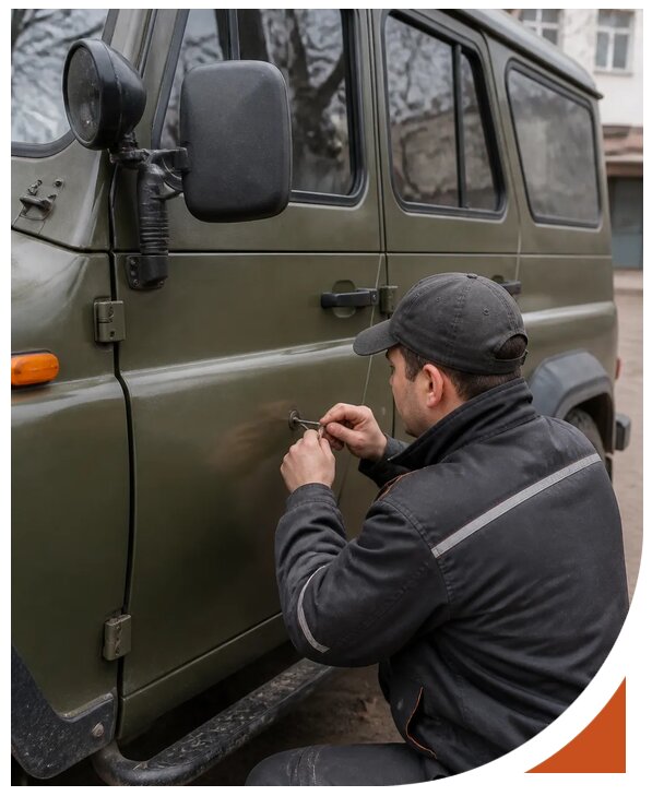 Профессиональное вскрытие автомобиля УАЗ без повреждений в Пушкине